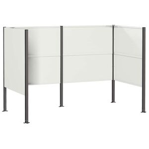vidaXL Kuk&aacute;sl&aacute;da k&eacute;pernyő 167 x 85 x 113 cm Ac&eacute;l Feh&eacute;r
