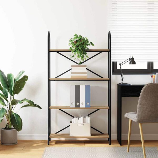 vidaXL K&ouml;nyvespolc Artisan t&ouml;lgy 80 x 30 x 146 cm Faanyag