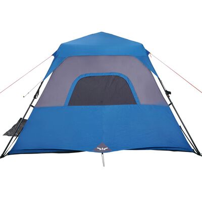 vidaXL 6 személyes kék gyorskioldó vízálló családi sátor