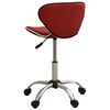 323679 vidaXL Salon Spa Stool Wine Red Faux Leather