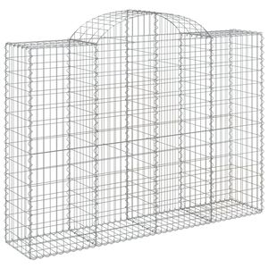 vidaXL &iacute;ves horganyzott vas gabion kos&aacute;r 200x50x140/160 cm