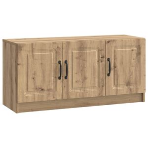 vidaXL TV szekr&eacute;ny 99 x 34,5 x 47 cm K&eacute;zműves T&ouml;lgy Szerelt Fa