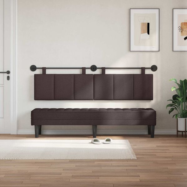 vidaXL Fali Fejt&aacute;mla Cs&iacute;kos S&ouml;t&eacute;t Barna 170 x 55 x 5 cm sz&ouml;vet