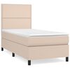 vidaXL cappuccino sz&iacute;nű műbőr rug&oacute;s &aacute;gy matraccal 80 x 200 cm