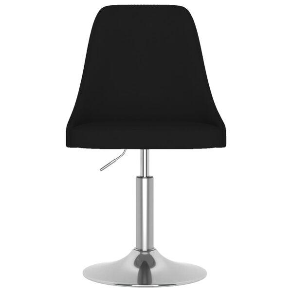 vidaXL fekete sz&ouml;vetbor&iacute;t&aacute;s&uacute; forg&oacute; &eacute;tkezősz&eacute;k