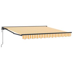vidaXL Napernyő keret S&aacute;rga &eacute;s Feh&eacute;r 300 x 250 cm