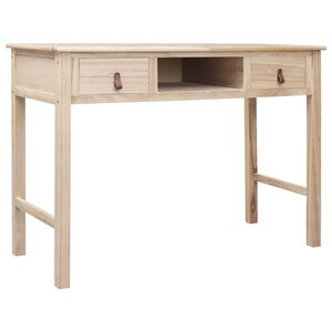 vidaXL term&eacute;szetes sz&iacute;nű fa &iacute;r&oacute;asztal 110 x 45 x 76 cm