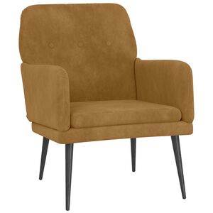 vidaXL barna b&aacute;rsonyfotel 62x79x79 cm