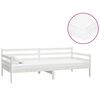 vidaXL feh&eacute;r t&ouml;m&ouml;r fenyőfa d&iacute;v&aacute;ny matraccal 90 x 200 cm