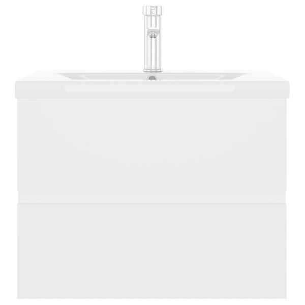 vidaXL feh&eacute;r szerelt fa mosd&oacute;szekr&eacute;ny be&eacute;p&iacute;tett mosd&oacute;kagyl&oacute;val