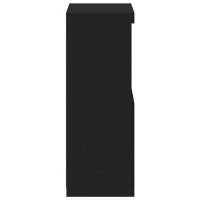vidaXL fekete tálalószekrény LED-világítással 41 x 37 x 100 cm