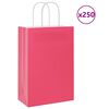 vidaXL 250 db r&oacute;zsasz&iacute;n pap&iacute;rzacsk&oacute;k foganty&uacute;kkal 21x11x31 cm