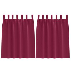 vidaXL Fekete F&uuml;gg&ouml;ny Gyűrűkkel 2 pcs Bord&oacute; 140 x 140 cm Poli&eacute;szter