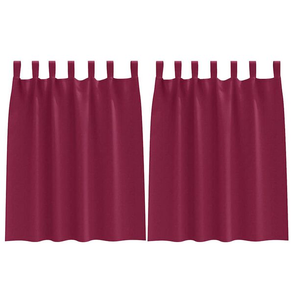 vidaXL Fekete F&uuml;gg&ouml;ny Gyűrűkkel 2 pcs Bord&oacute; 140 x 140 cm Poli&eacute;szter