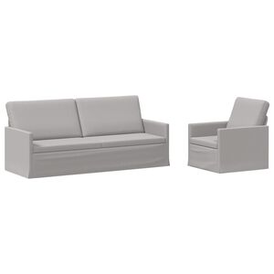 vidaXL Kanap&eacute; Szett 2 pcs Felhősz&uuml;rke Sz&ouml;vet