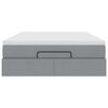 vidaXL Ottomán ágykeret matraccal világosszürke 140x200cm szövet