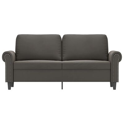 vidaXL kétszemélyes sötétszürke bársony kanapé 140 cm