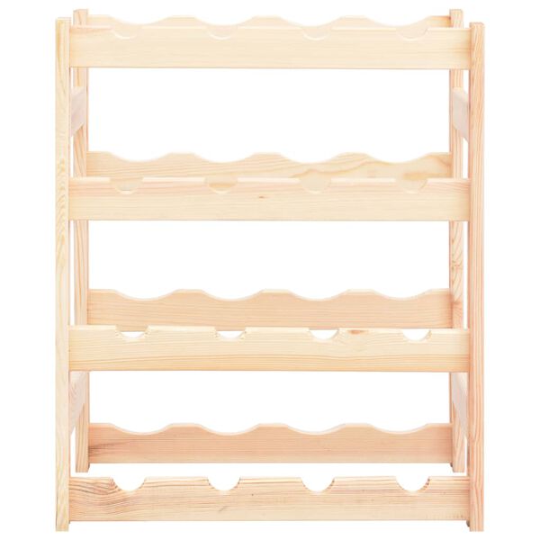 vidaXL fenyőfa bortartó állvány 16 palackhoz