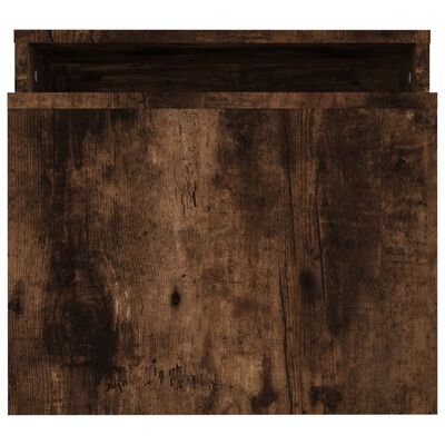 vidaXL füstös tölgyszínű szerelt fa dohányzóasztalszett 100x48x40 cm