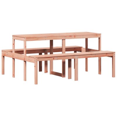 vidaXL tömör duglászfenyő piknik asztal 160 x 134 x 75 cm