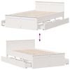vidaXL fehér tömör fenyőfa fejtámlás ágykeret matrac nélkül 120x200 cm