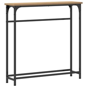 vidaXL Konzolasztal Artisan t&ouml;lgy 75 x 19,5 x 75 cm Szerelt Fa