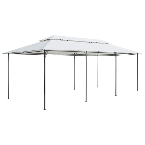 vidaXL fehér pavilon függönyökkel 600 x 298 x 270 cm 180 g/m²