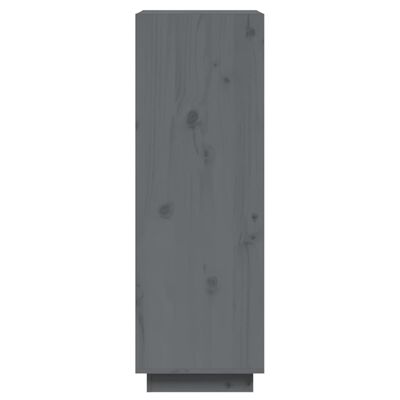 vidaXL szürke tömör fenyőfa könyvszekrény/térelválasztó 60x35x103 cm