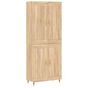 vidaXL sonoma t&ouml;lgy szerelt fa magasszekr&eacute;ny 69,5 x 34 x 180 cm