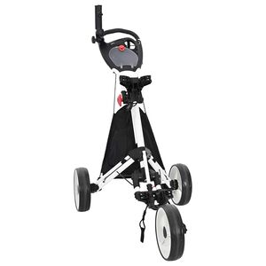 vidaXL Golf Kocsi Fekete &eacute;s Feh&eacute;r 100 x 69 x 114 cm Alum&iacute;nium