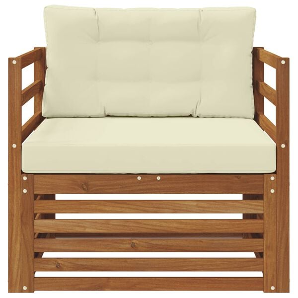 vidaXL K&uuml;lt&eacute;ri kanap&eacute; szett T&ouml;m&ouml;r ak&aacute;cfa &eacute;s poli&eacute;szter Term&eacute;szetes