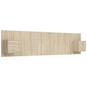 vidaXL sonoma t&ouml;lgy sz&iacute;nű szerelt fa &aacute;gyfejt&aacute;mla szekr&eacute;nyekkel