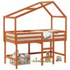 vidaXL Tetőt&eacute;ri &aacute;gykeret Viaszbarna 90 x 190 cm T&ouml;m&ouml;r fenyő