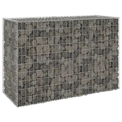 vidaXL horganyzott acél gabion fal fedéllel 150 x 60 x 100 cm