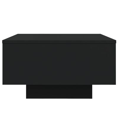 vidaXL fekete dohányzóasztal LED-lámpákkal 55 x 55 x 31 cm