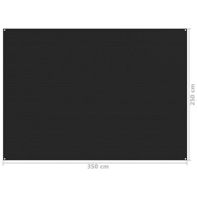 vidaXL fekete sátorszőnyeg 250 x 350 cm