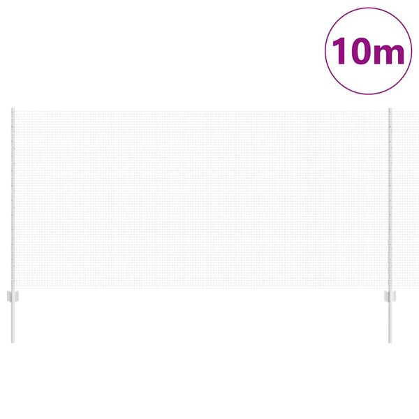 vidaXL Ker&iacute;t&eacute;s oszlopokkal Ez&uuml;st 1,2 x 10 m Ac&eacute;l