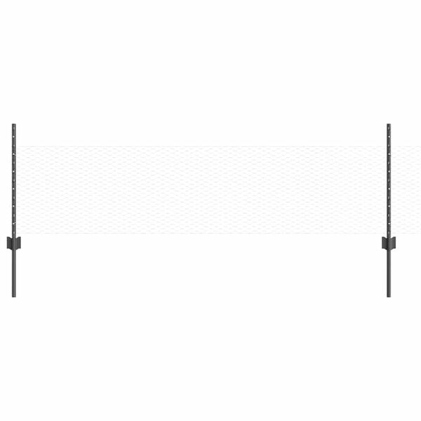 vidaXL Kerítés és Oszlop Szürke 0,5 x 25 m Acél