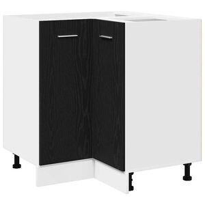 vidaXL F&uuml;ggő szekr&eacute;ny Fekete t&ouml;lgy 75,5 x 75,5 x 80,5 cm Faanyag