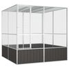 vidaXL antracitsz&uuml;rke horganyzott ac&eacute;l mad&aacute;rketrec 213,5x217,5x211,5cm