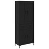 vidaXL Magasfi&uacute; 2 db Fekete t&ouml;lgy 69,5 x 34 x 180 cm Szerelt Fa