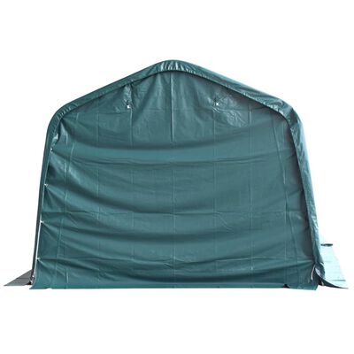 vidaXL sötétzöld elmozdítható PVC állattartó sátor 550 g/m² 3,3x3,2 m