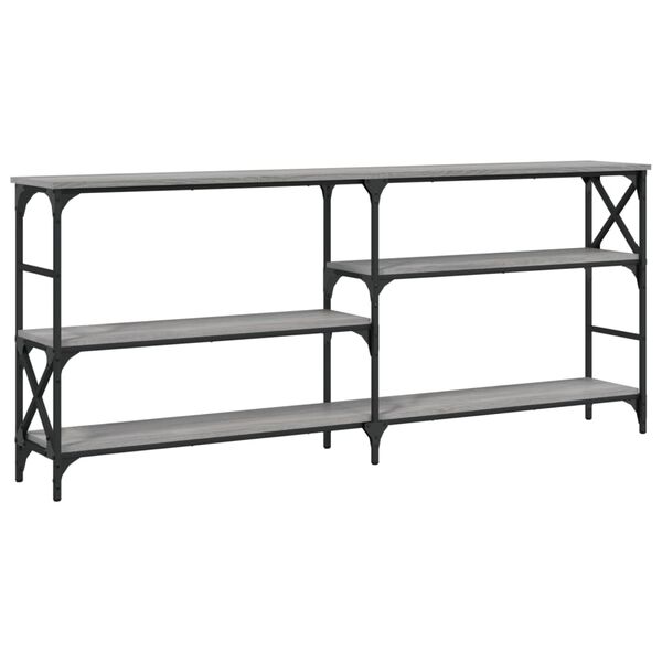 vidaXL sz&uuml;rke sonoma sz&iacute;nű szerelt fa konzolasztal 180 x 29 x 76,5 cm