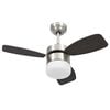 vidaXL s&ouml;t&eacute;tbarna mennyezeti ventil&aacute;tor l&aacute;mp&aacute;val/t&aacute;vir&aacute;ny&iacute;t&oacute;val 76 cm