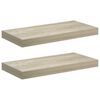 vidaXL 2 db t&ouml;lgysz&iacute;nű MDF lebegő fali polc 50 x 23,5 x 3,8 cm