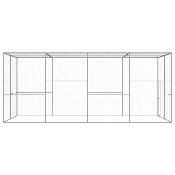 vidaXL horganyzott ac&eacute;l macskaketrec 6 x 3 x 2,5 m