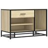 vidaXL cipőpad Sonoma t&ouml;lgy 80x40x53,5 cm G&eacute;pelt fa &eacute;s f&eacute;m