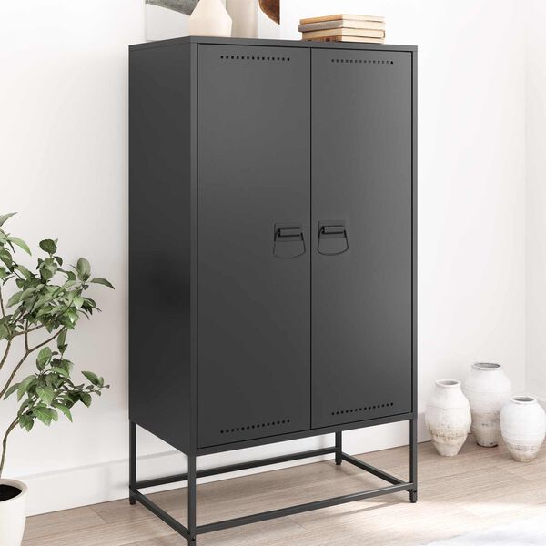 vidaXL Szekr&eacute;ny Foganty&uacute;k Fekete 85 x 45 mm F&eacute;m