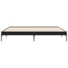 vidaXL fekete szerelt fa és fém ágykeret 200 x 200 cm