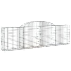 vidaXL &iacute;ves horganyzott vas gabion kos&aacute;r 300 x 30 x 80/100 cm